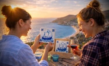 Tile Painting Workshop, Wine Tasting & Sesimbra — Private Day
